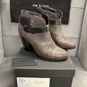 Rag & Bone Charcoal-Stone Heeled Boots